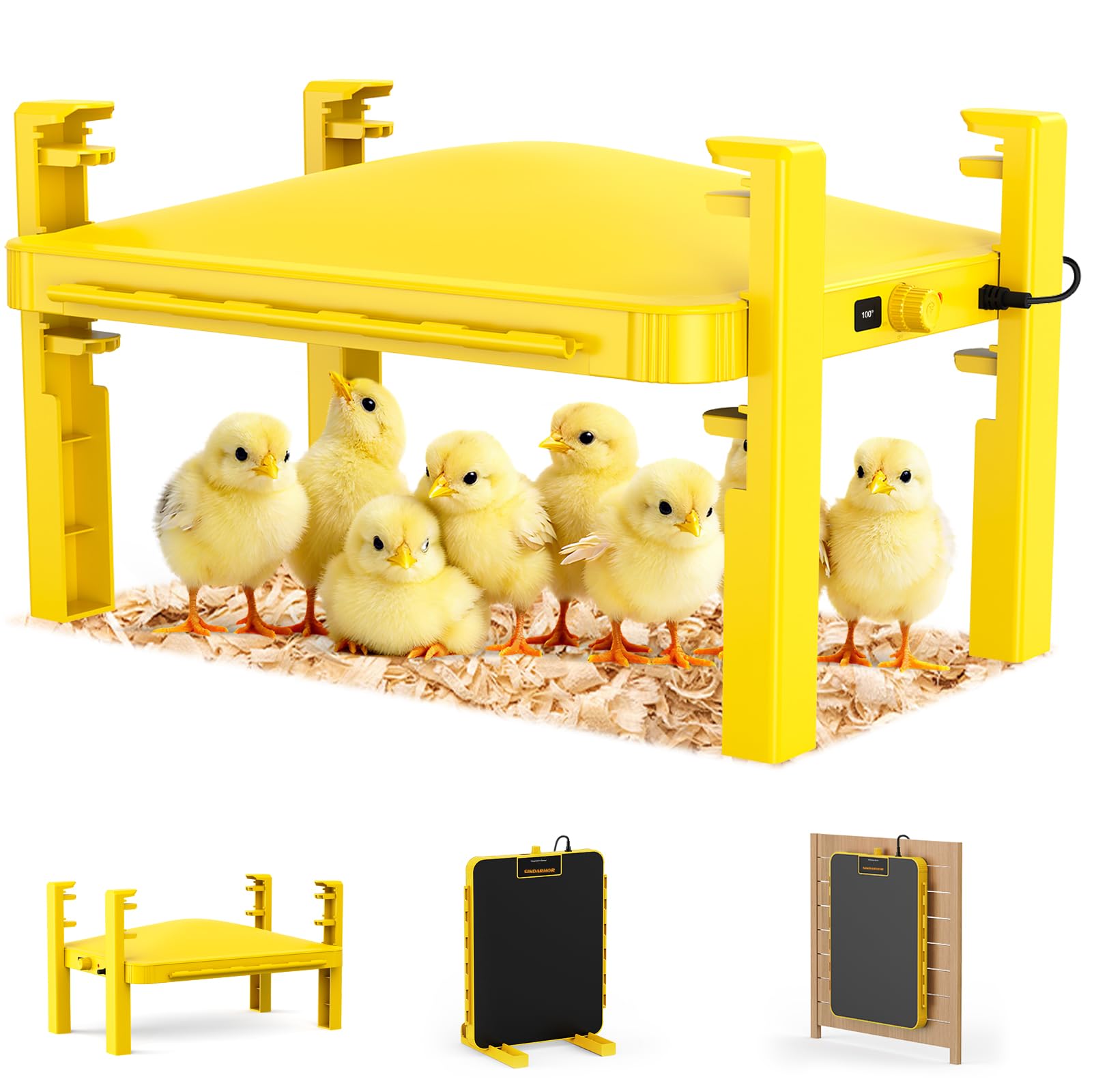 Sindarhor Brooder Plate for Chicks top view shows even radiant warmth