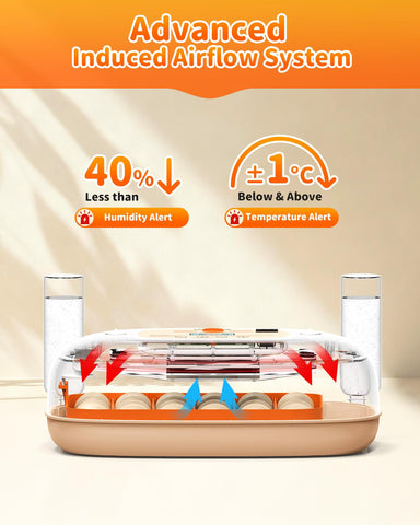Sindarhor built-in candler allows embryo monitoring inside the incubator.