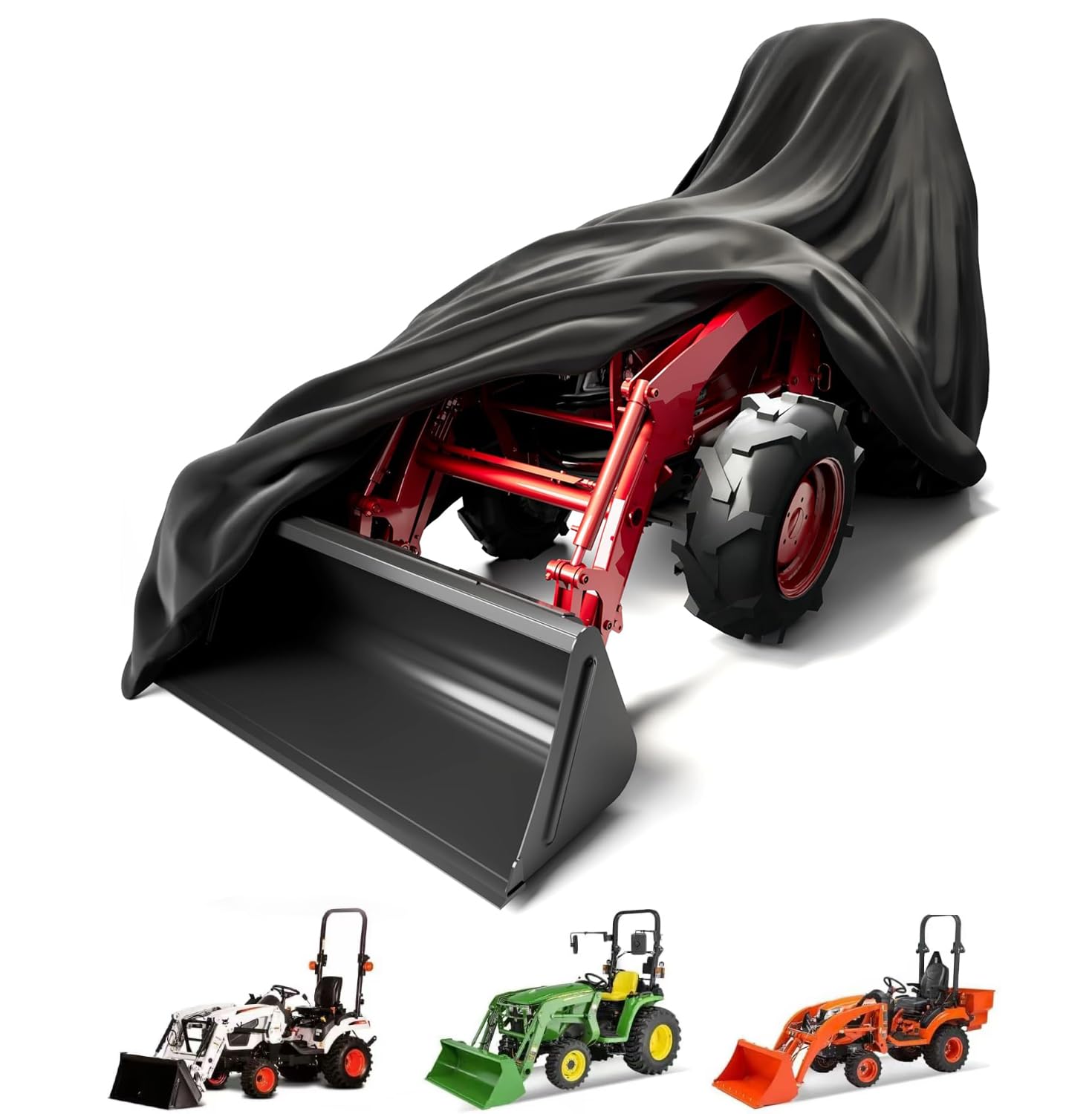 Singdur Tractor Cover with universal fit protects most tractors from sun and weather.