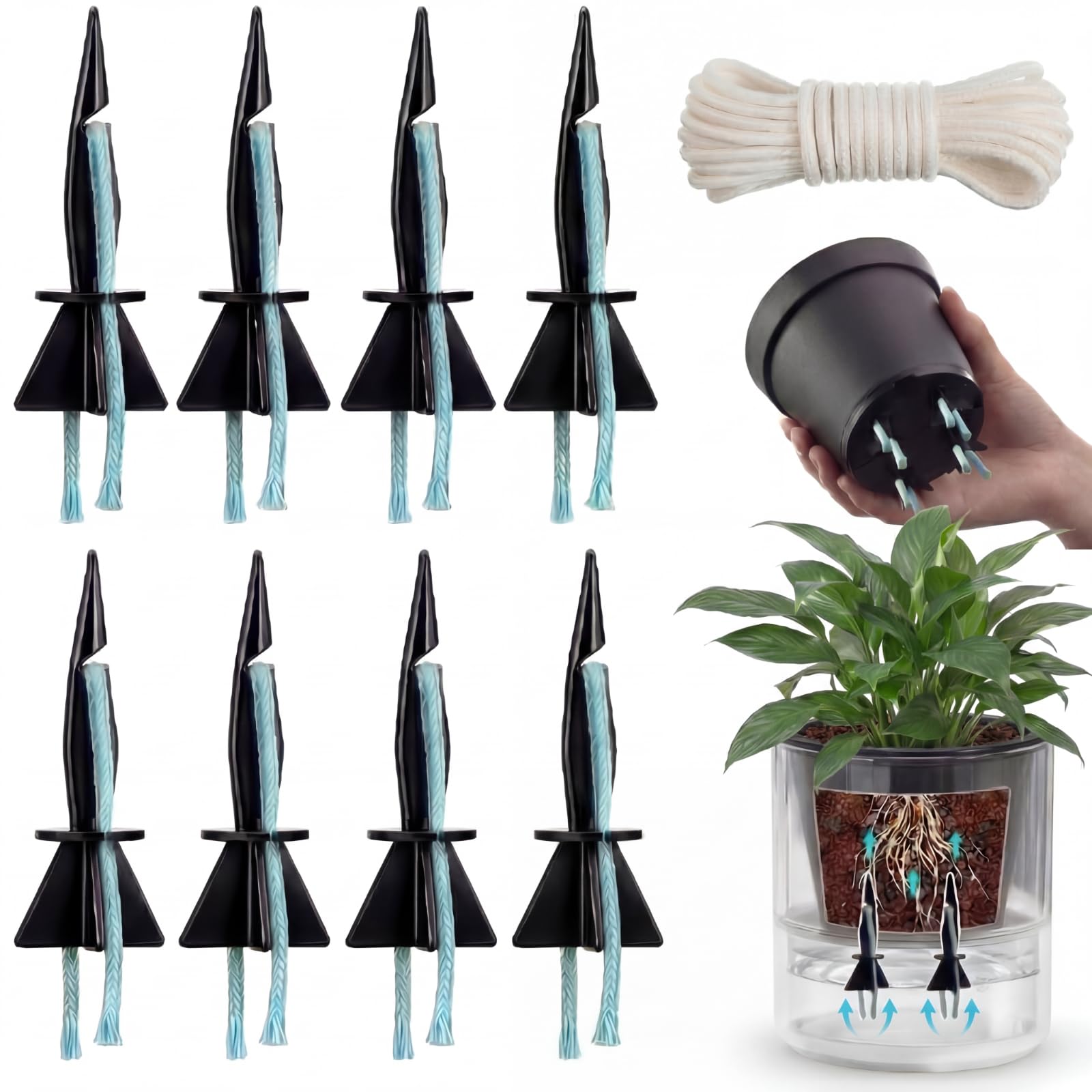 Singhoow self-watering spikes eight-pack delivering steady hydration