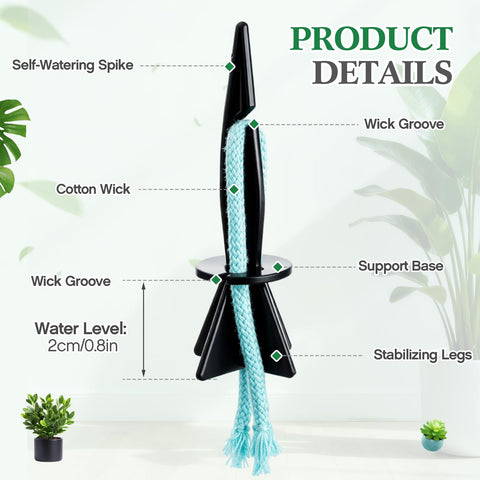 Singhoow spikes positioned at planter base promote even hydration
