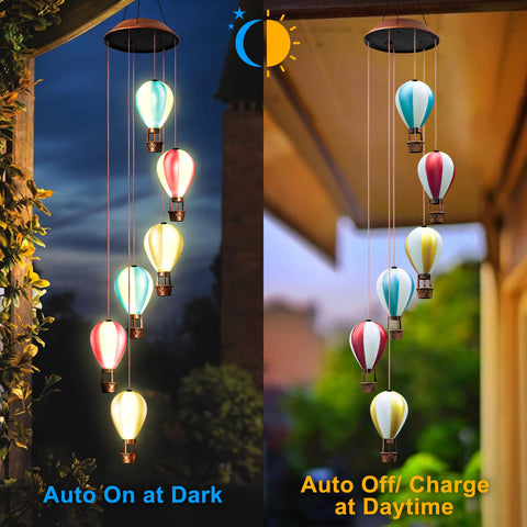 Singingarden colorful balloon wind chime makes a thoughtful gift for gardening lovers.