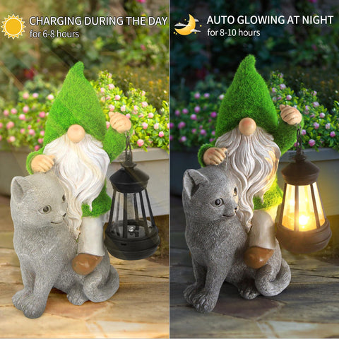 Sinhra backyard garden gnome stands as a playful focal point in any yard.