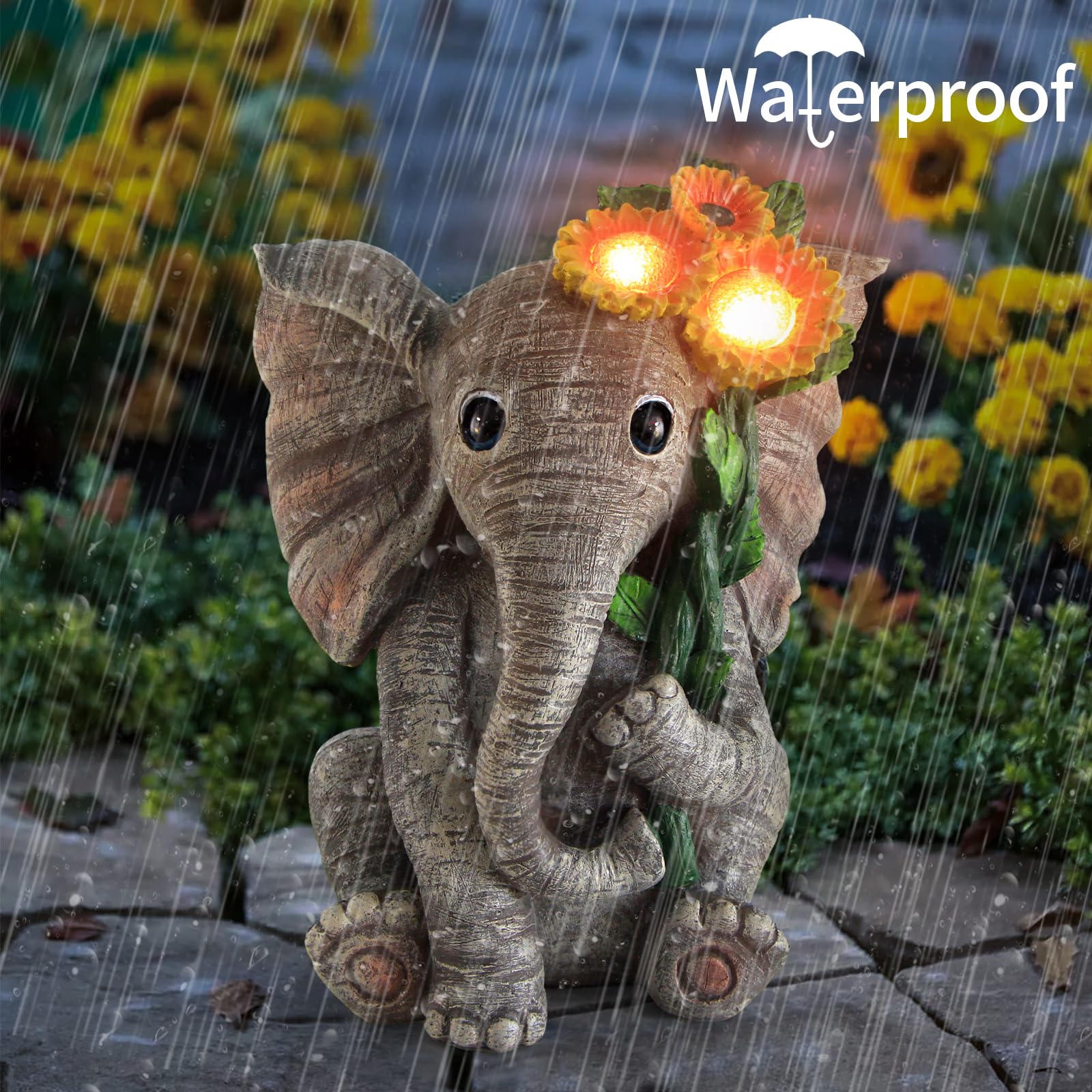 Sinhra elephant sculpture makes a thoughtful garden gift.