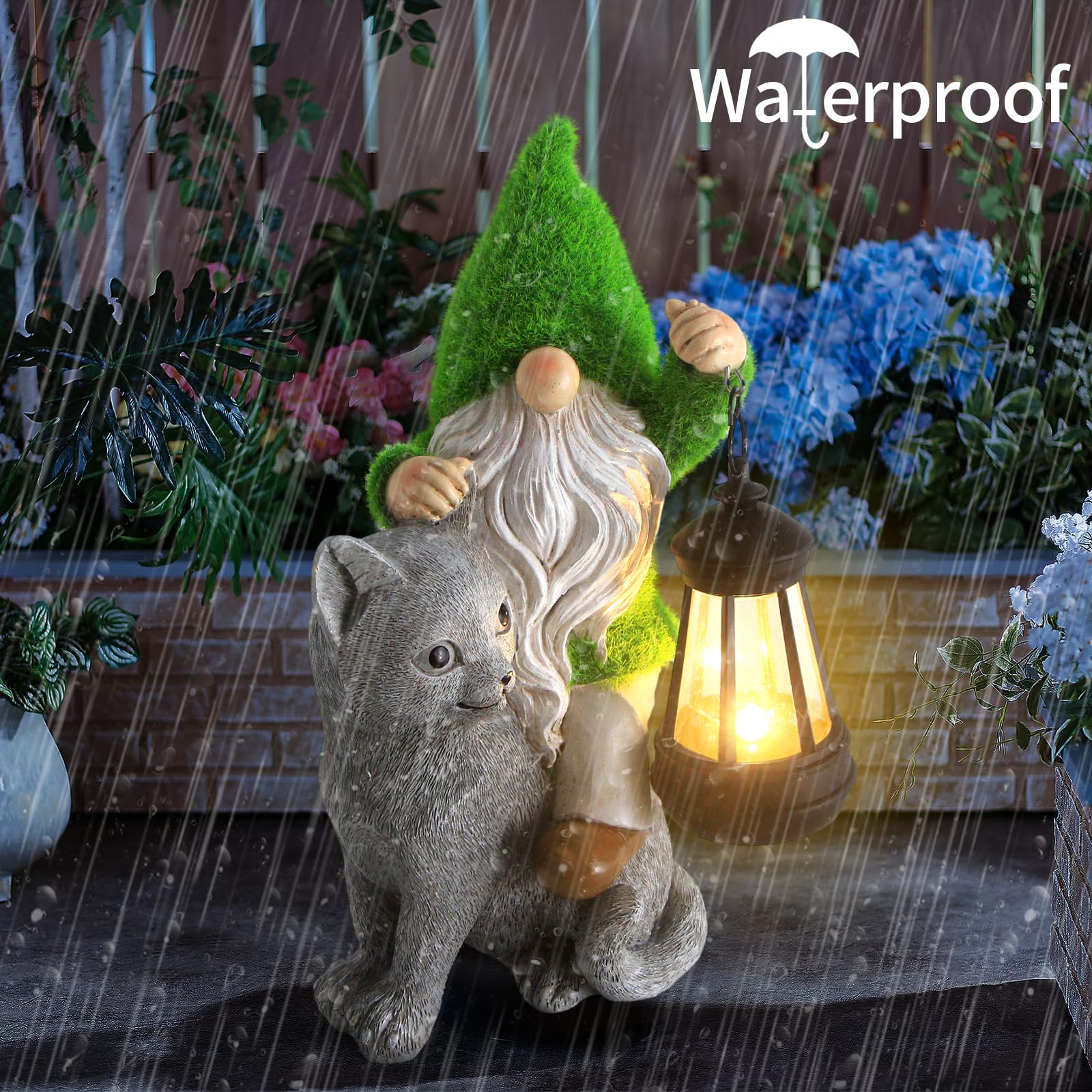 Sinhra patio lawn porch gnome enhances curb appeal with cheerful charm.