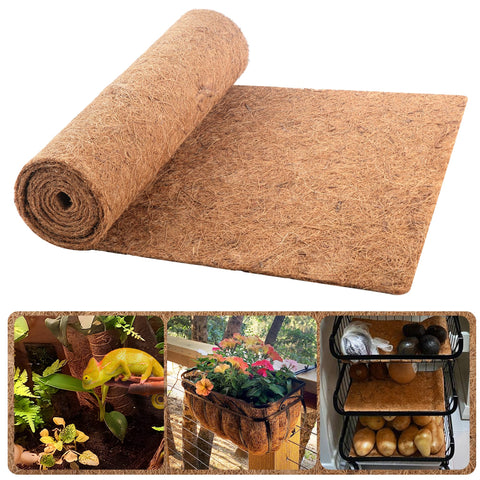 Sinimaka Coco Liner Roll used as planter liner for better drainage and root health.