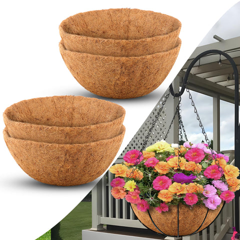 Sinimaka Coco Liners 16-inch round for round planters with breathable coconut fiber.