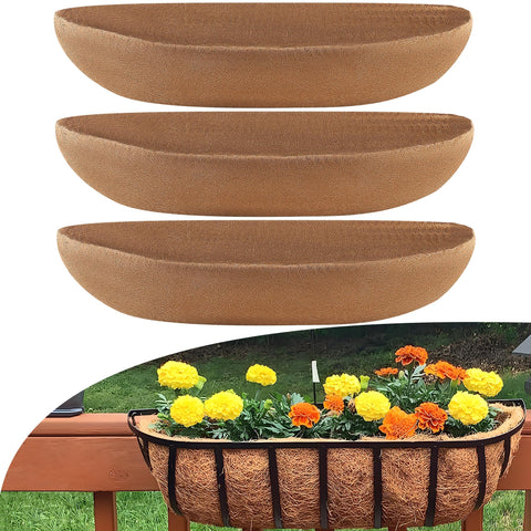 Sinimaka Coco Liners in a 30-inch window box display a neat, well-drained look.