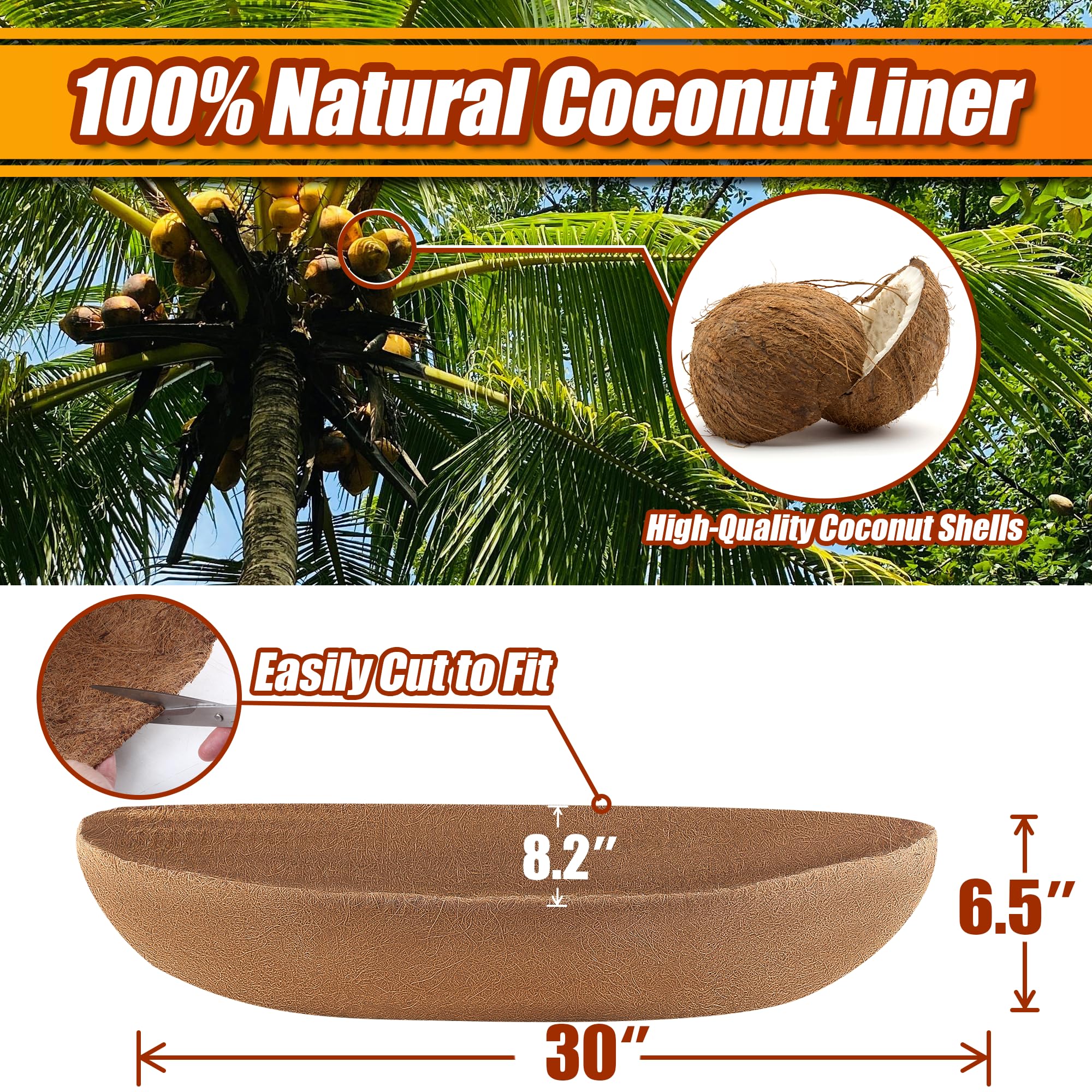 Close-up of Sinimaka coconut fiber liner showing breathable texture.