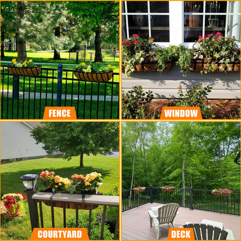 Sinimaka Coco Liners enhance outdoor decor with natural appeal.