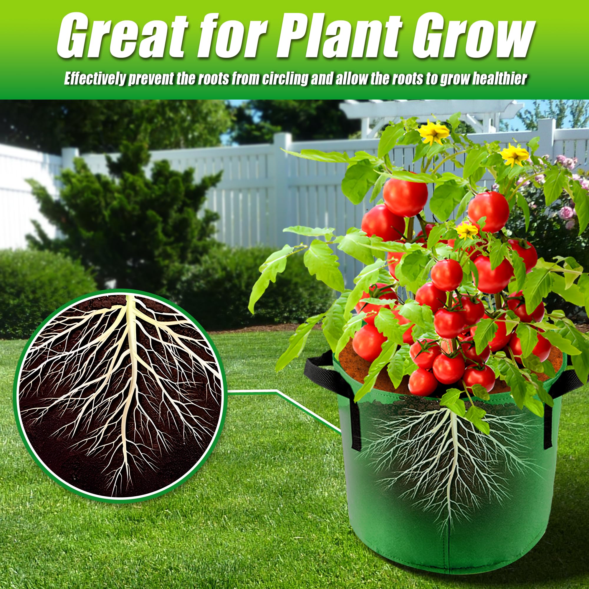 Sinimaka fabric grow bags demonstrating excellent drainage to prevent overwatering.