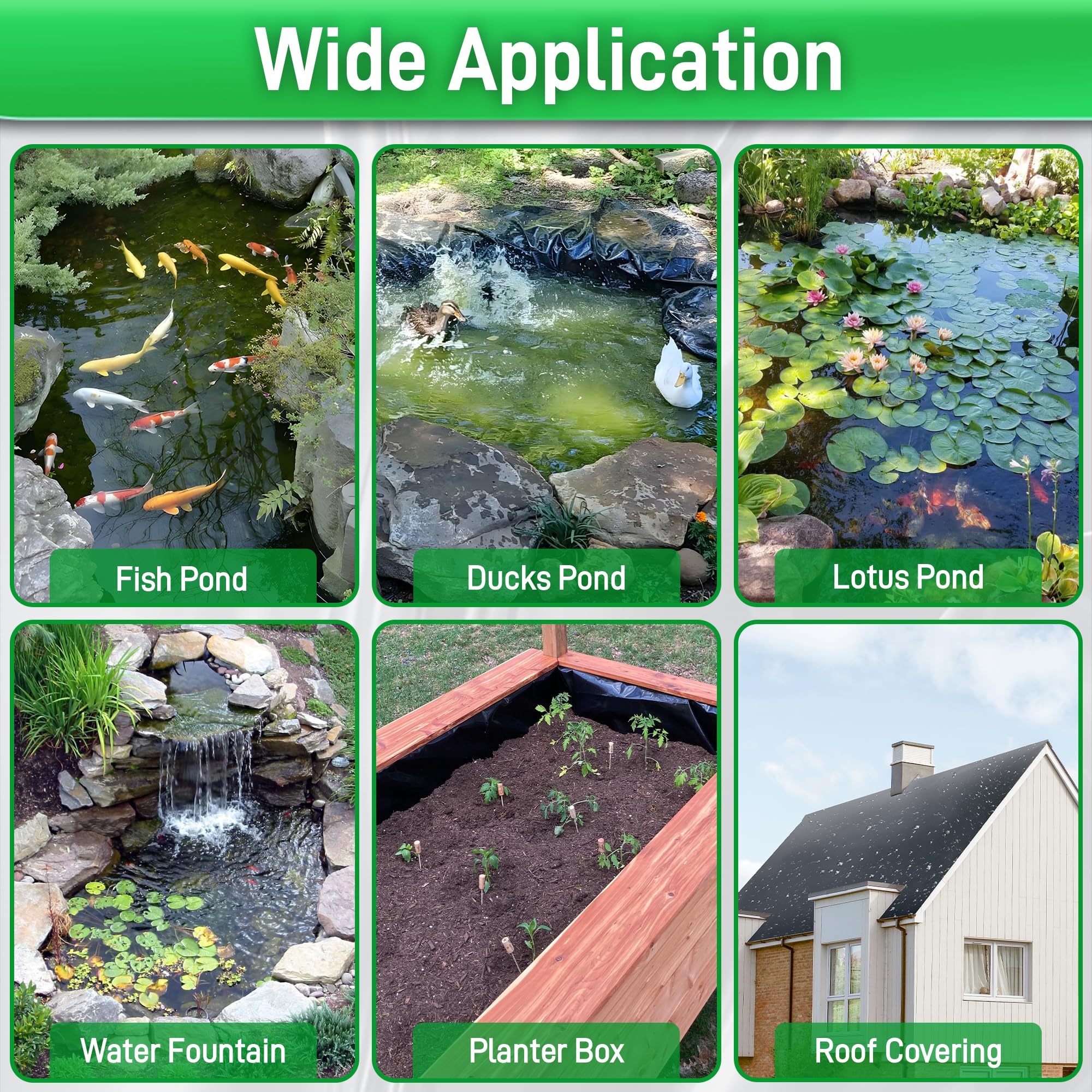Sinimaka HDPE liner durable against heat, cold, and sun exposure.