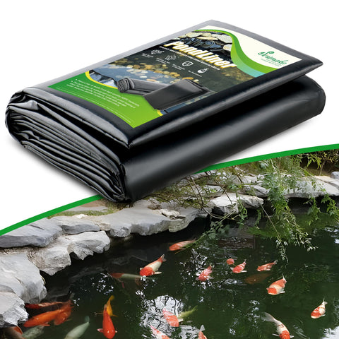 Sinimaka pond liner 7x10ft outdoor, ideal for koi ponds and plants with durable HDPE.