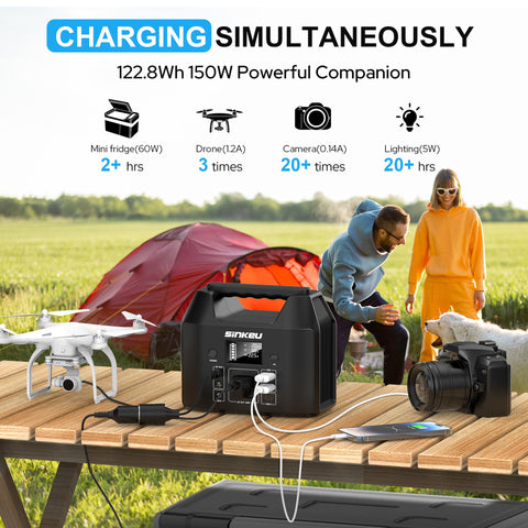 Solar charging ready option for SinKeu 122.8Wh during camping