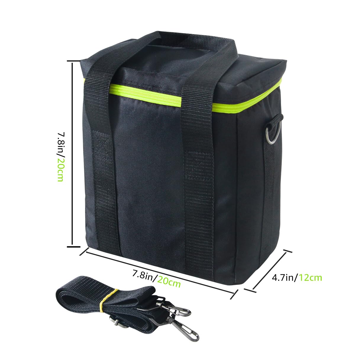 SinKeu 200W bag shoulder-strap view allows easy carrying on hikes or commutes