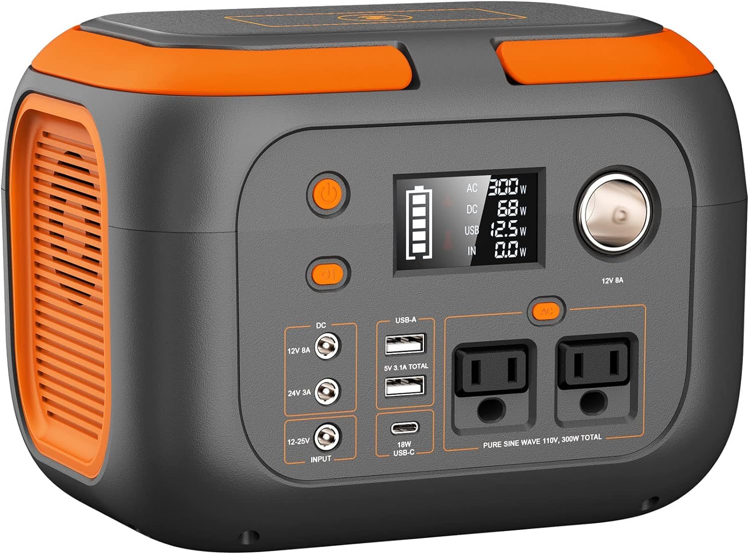 SinKeu 300W portable power station front view powering devices on the go