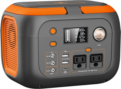 SinKeu 300W portable power station front view powering devices on the go