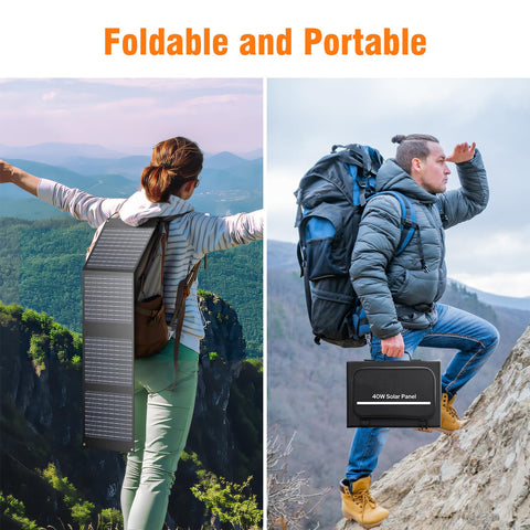 SinKeu 40W foldable solar panel compact fold for travel.