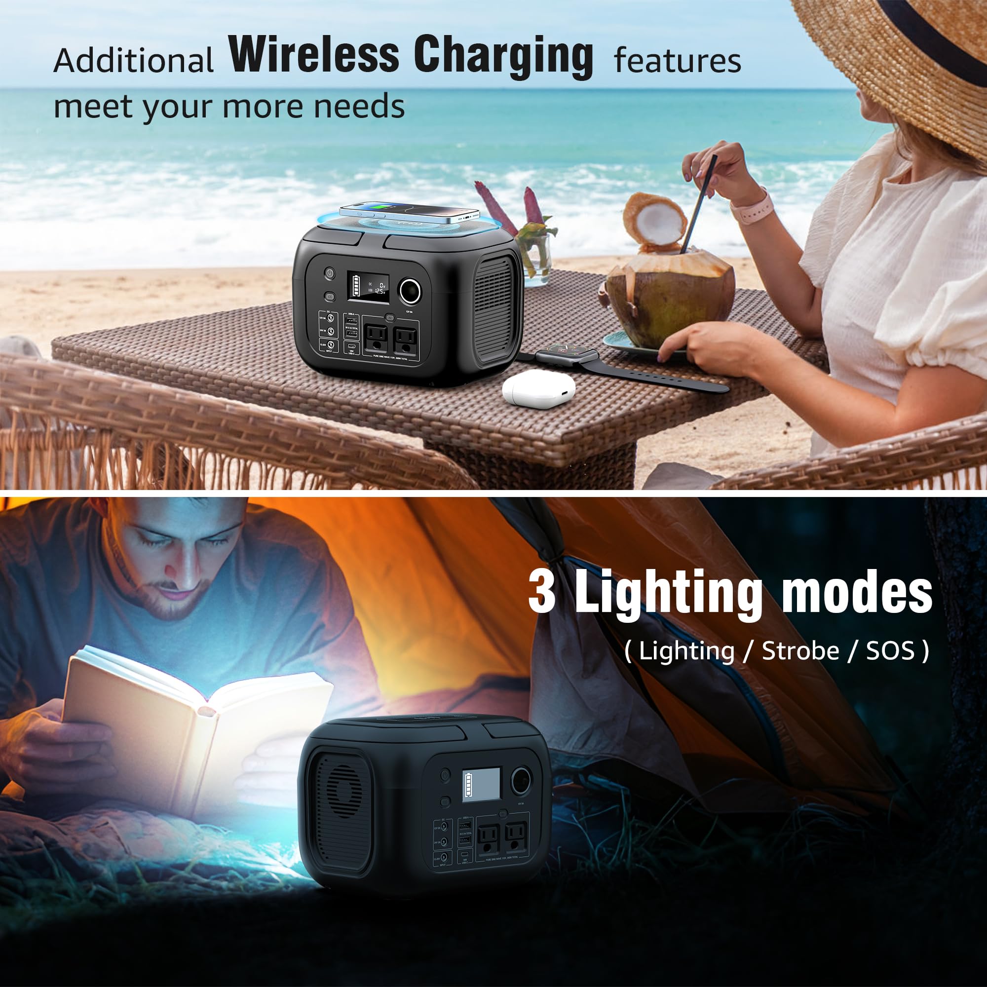SinKeu 40W folding solar panel open for outdoor charging on the go.