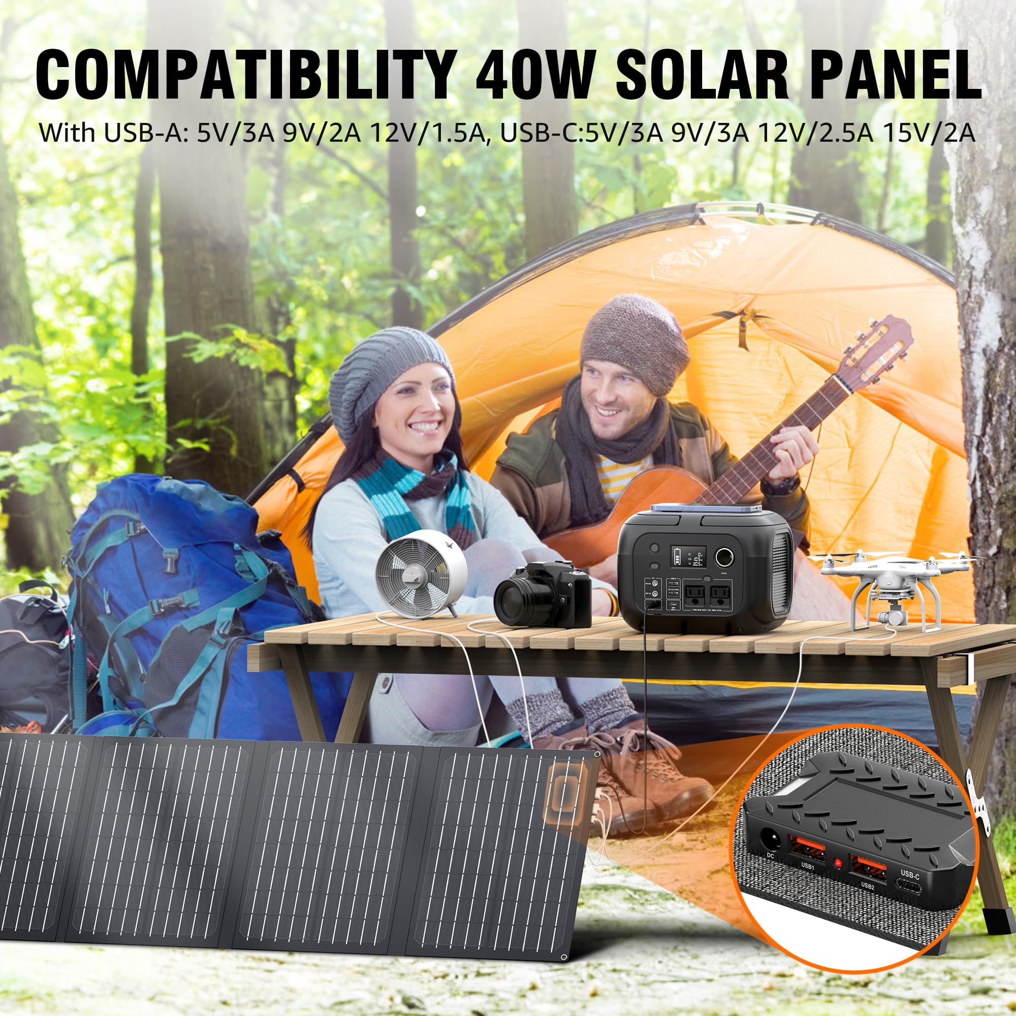 SinKeu solar panel high-efficiency 23% conversion for off-grid charging.