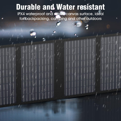 SinKeu solar panel ideal for camping, van life, and RV trips.