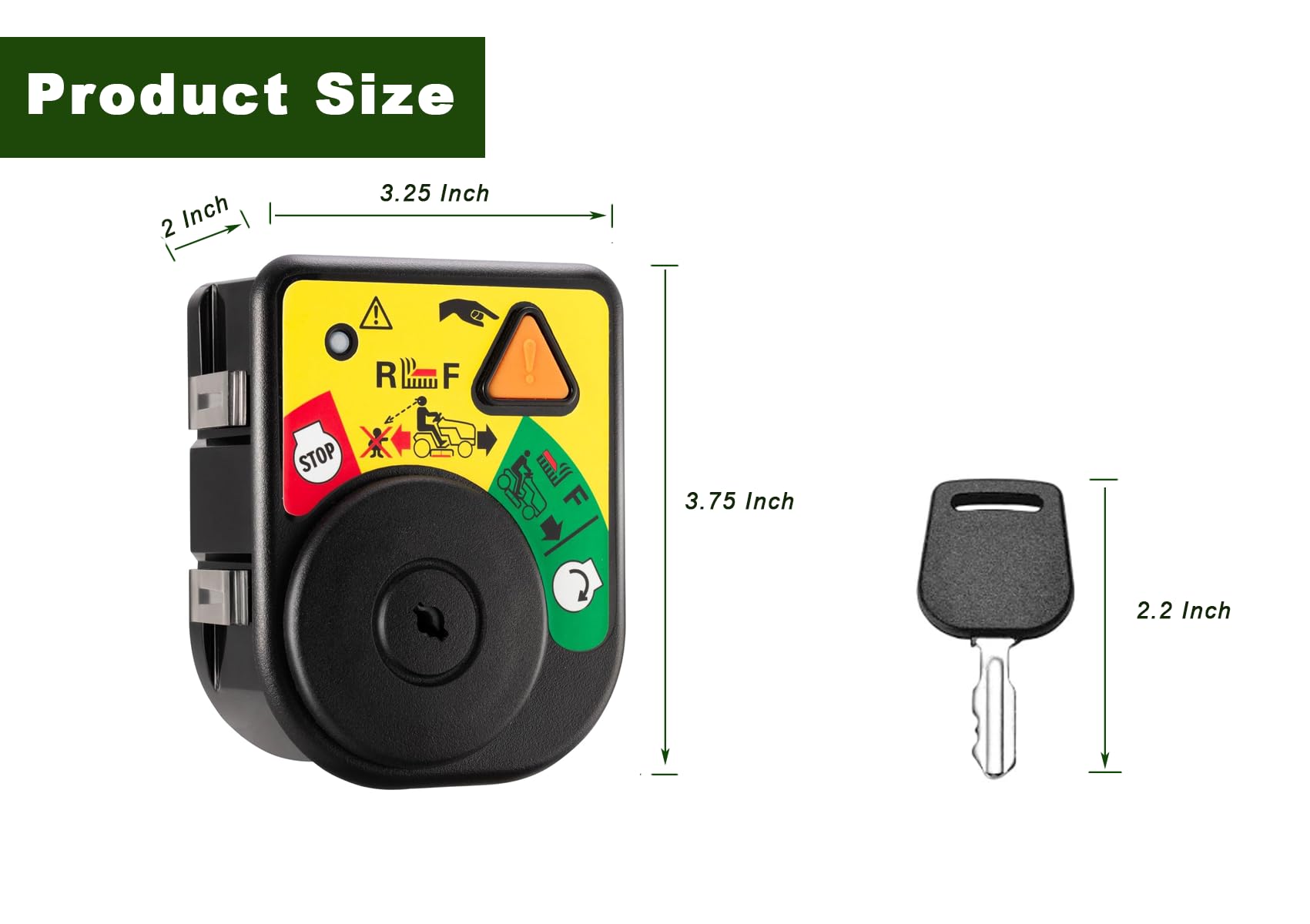 ABS material and wear resistance extend outdoor use of the ignition switch