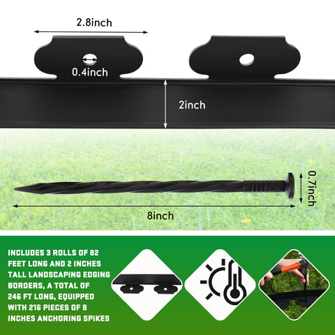 Sintuff 2-inch tall border creates durable yard edges.