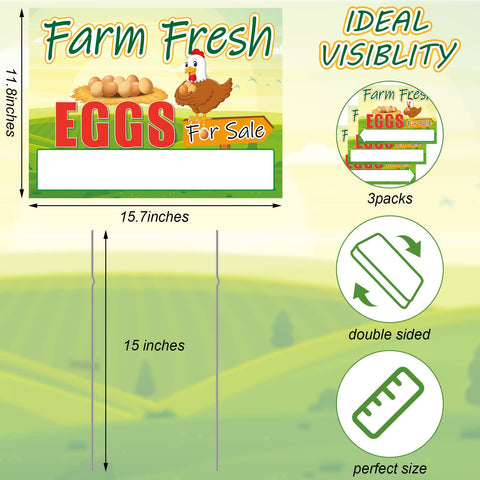 Sintuff eggs-for-sale-sign stake attachment demonstrates sturdy outdoor setup.