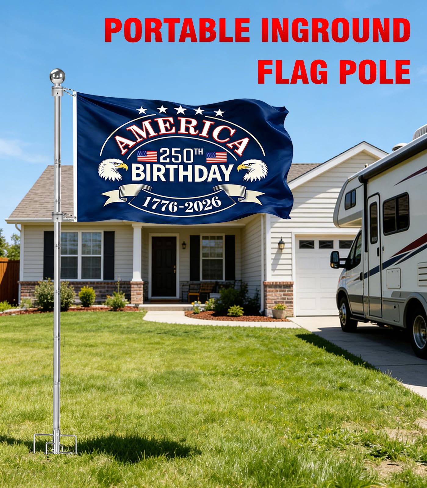 Sinyoeer all-metal inground pole delivers solid, maintenance-free performance