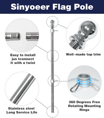 Sinyoeer pole suitable for residential or commercial outdoor displays.