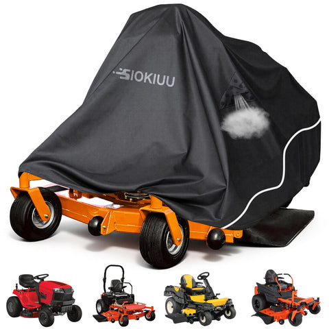 SIOKIUU Zero Turn Mower Cover highlights 600D fabric durability protecting your deck