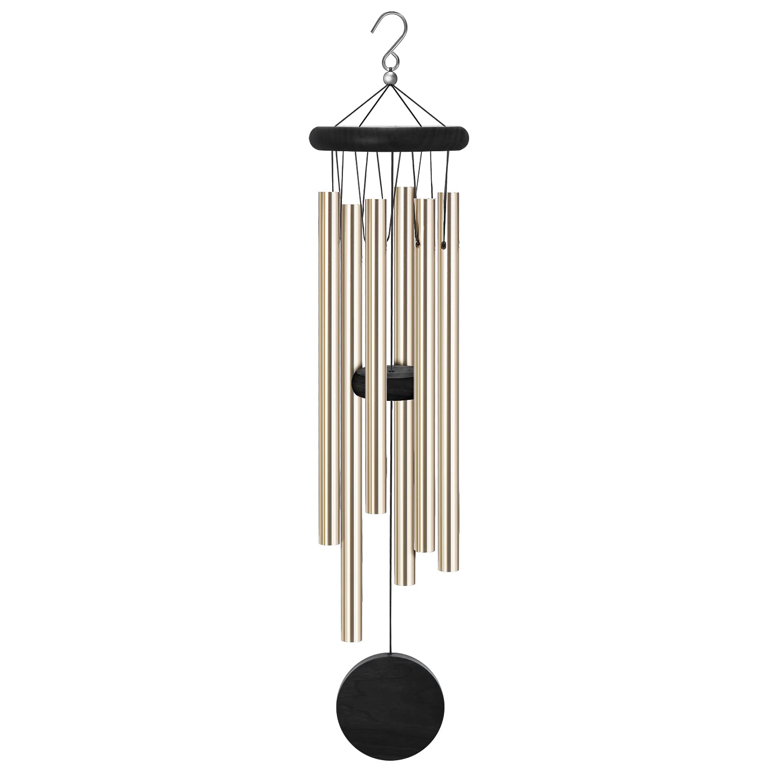SIONMYTF memorial wind chimes with six tubes and hook offer crisp outdoor tones.