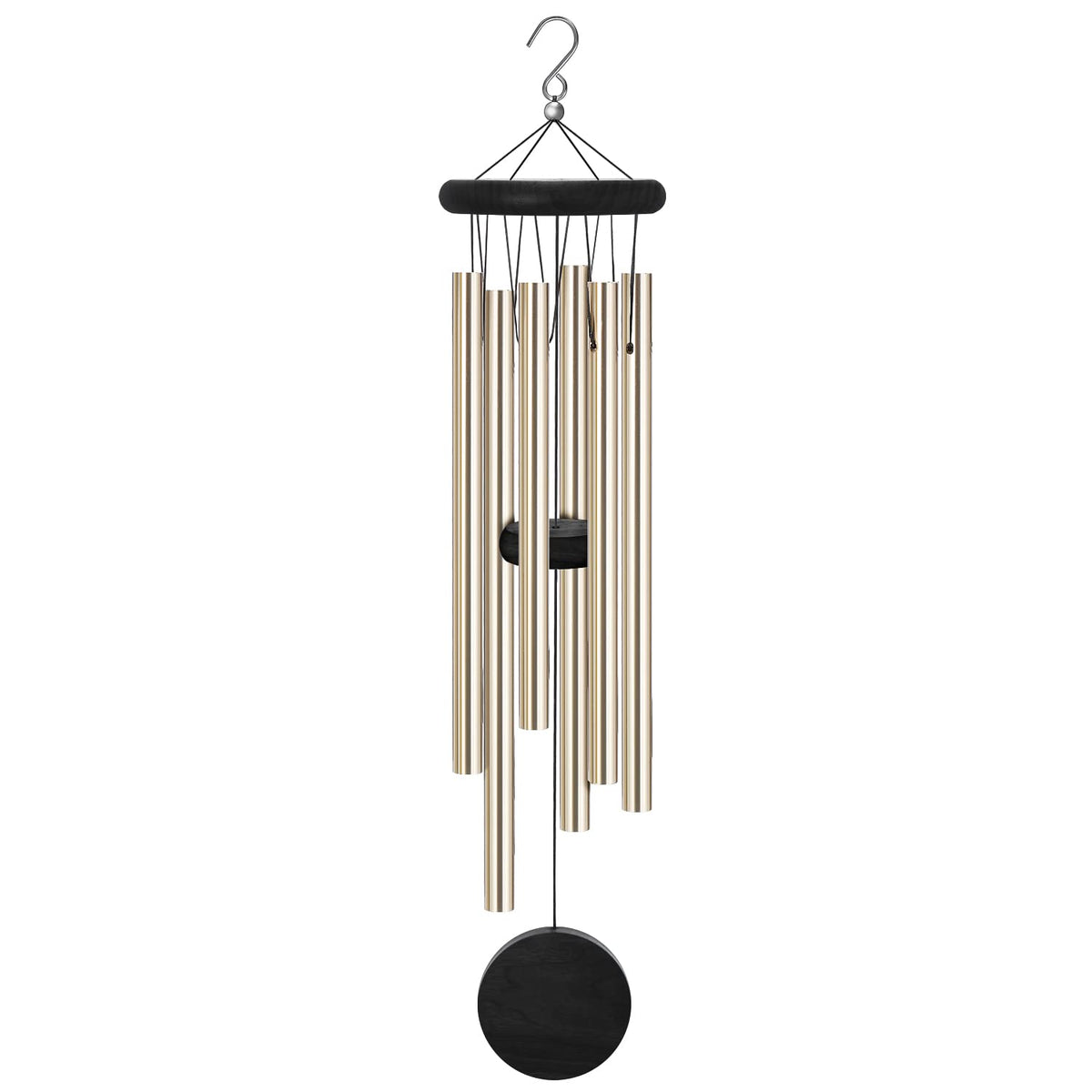 SIONMYTF memorial wind chimes with six tubes and hook offer crisp outdoor tones.