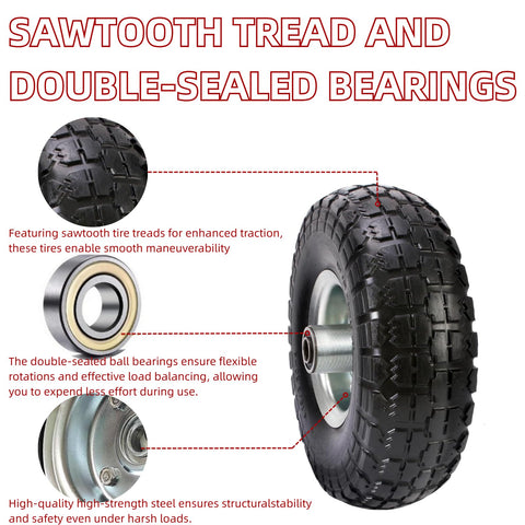 SIPARTS 5/8 inch axle bore allows easy installation.