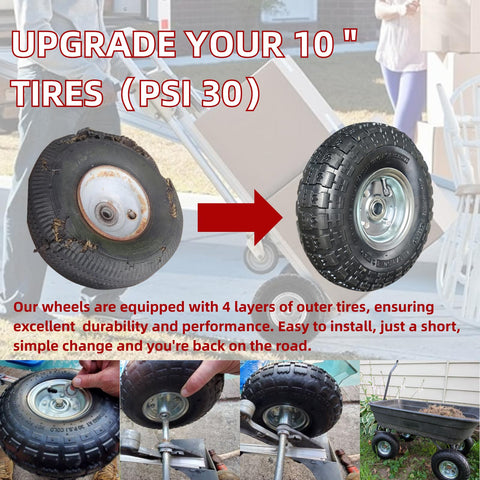 SIPARTS universal fit; compatible with dolly carts, garden wagons, and more.