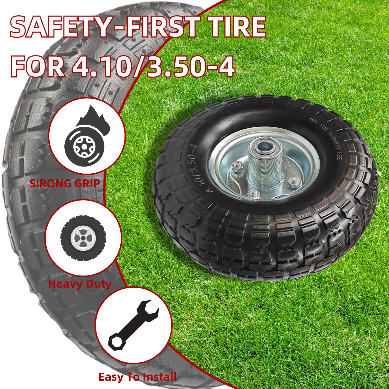 SIPARTS wide 3.35-inch wheel adds stability up to 300 lb.