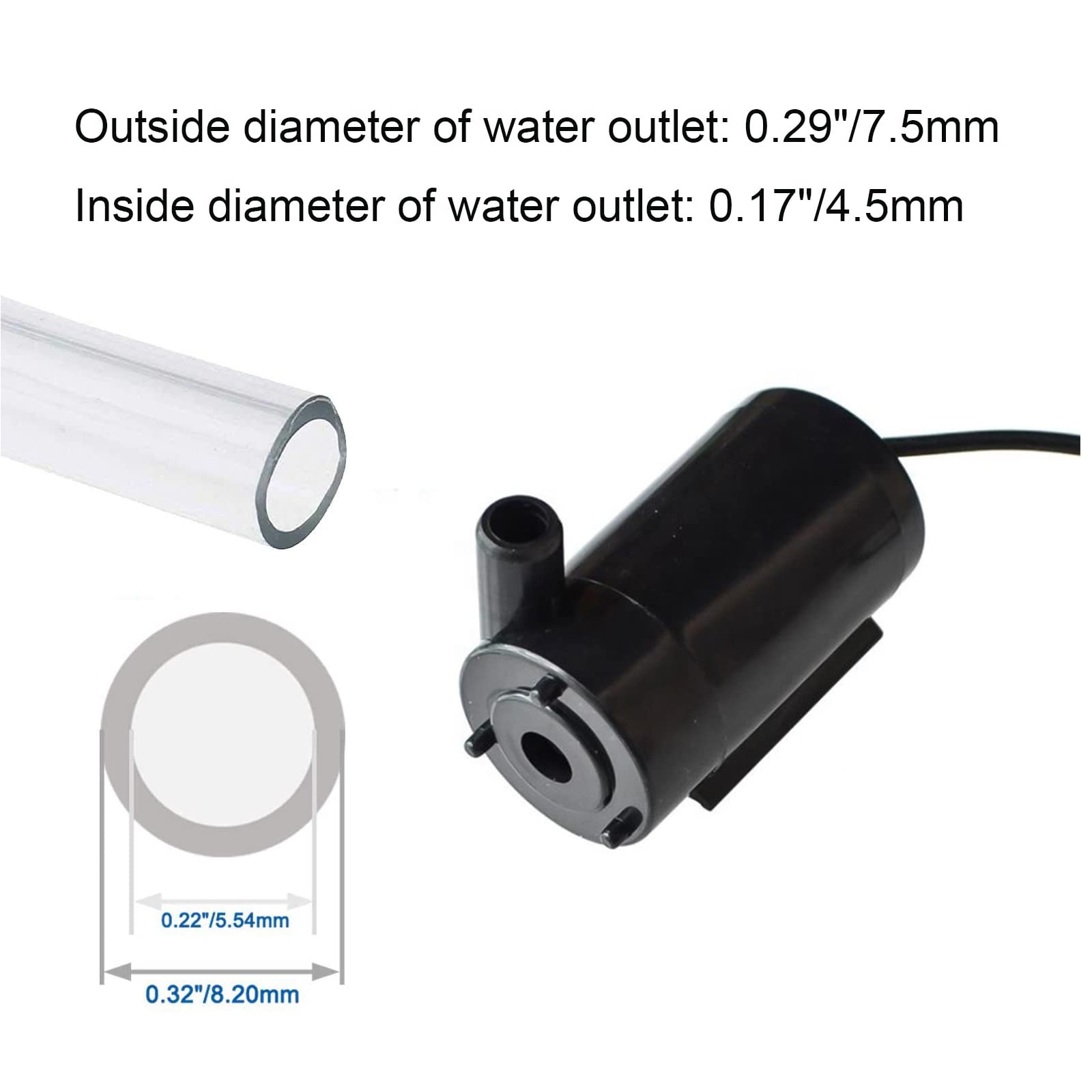SIPYTOPF clear tubing 1m enables flexible, tidy routing in fountains and tanks.