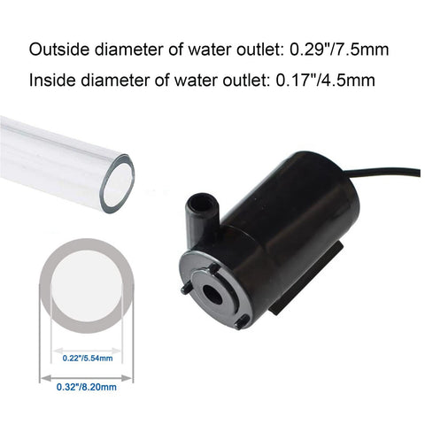 SIPYTOPF clear tubing 1m enables flexible, tidy routing in fountains and tanks.