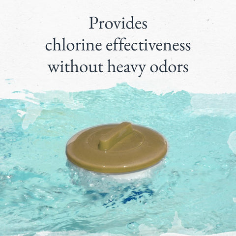 Sirona Brom Tabs in clear spa water showing odor-free results