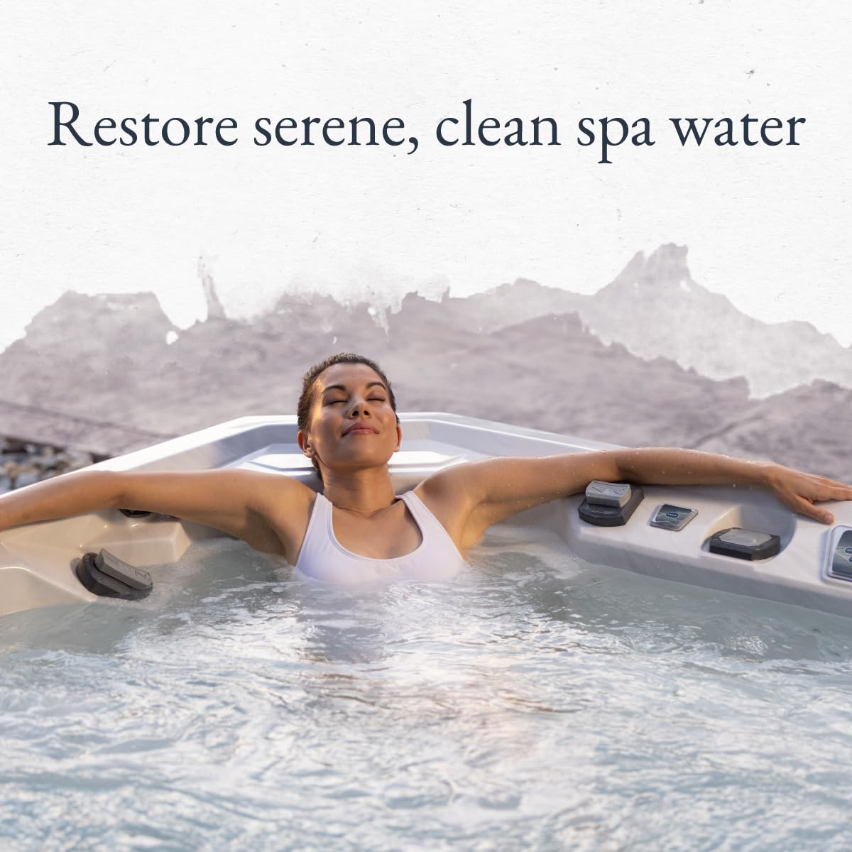 Sirona brominating granular promotes water clarity in a residential spa.