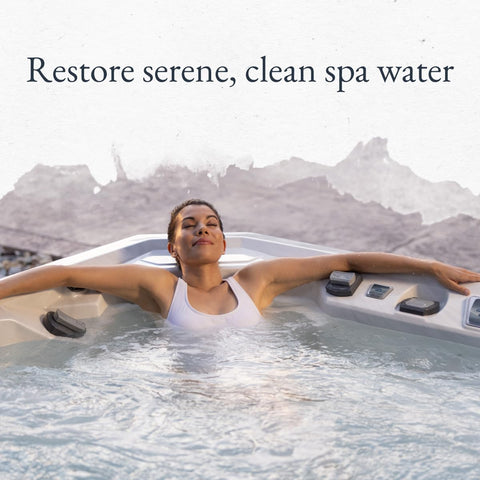 Sirona brominating granular promotes water clarity in a residential spa.
