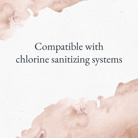 Sirona chlorinating granules compatible with chlorine systems, simplifying spa maintenance.