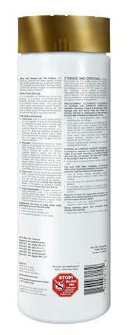 Sirona chlorinating granules dissolving in hot tub water to maintain clean, balanced levels.