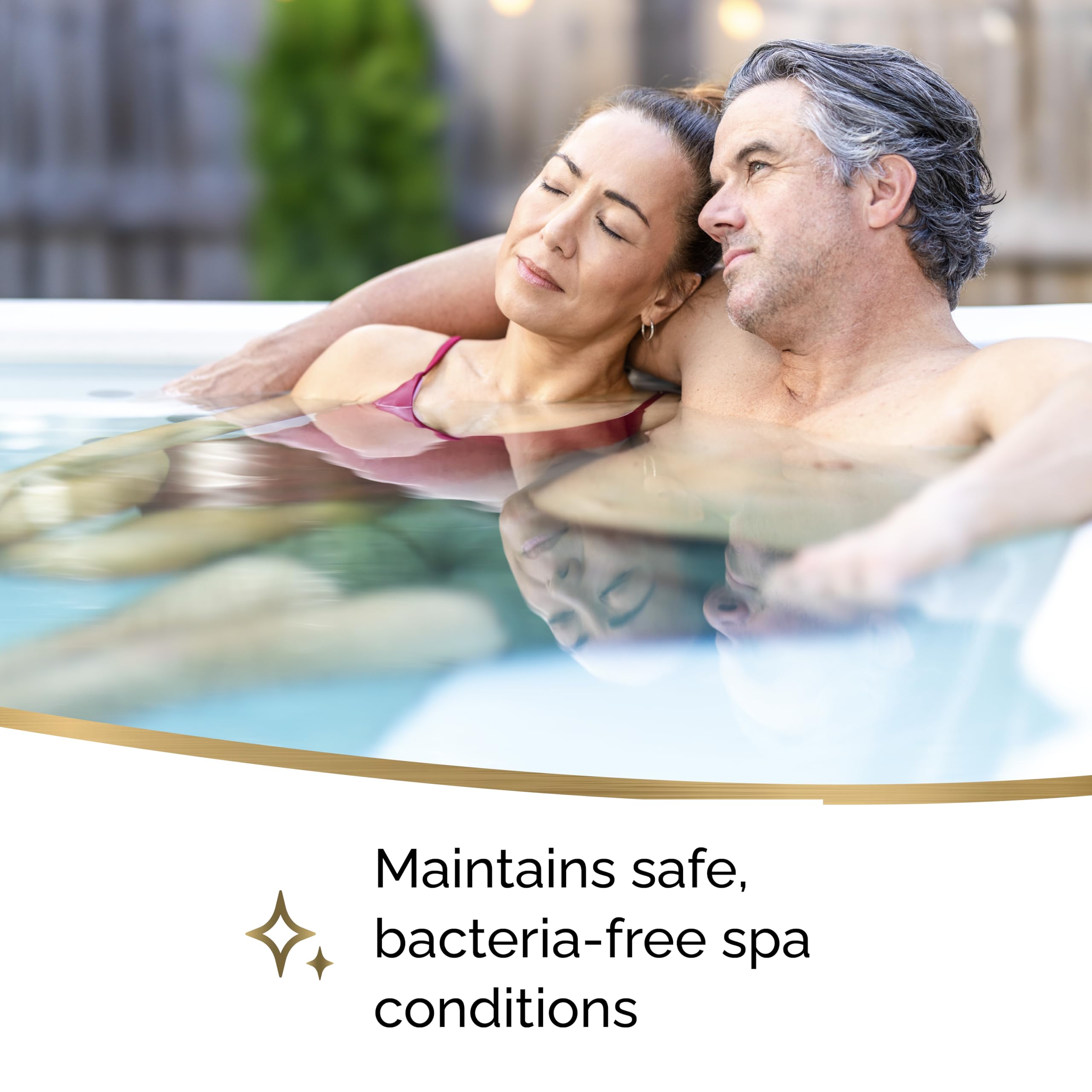 Dosing area with Sirona Simply Sanitizer for precise spa care.