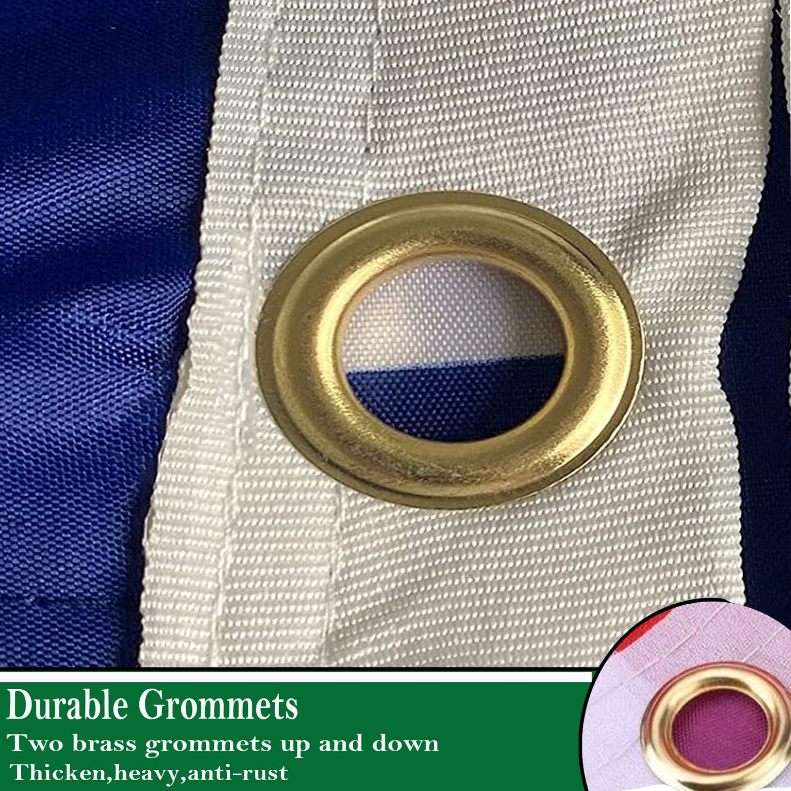 Sirrail flag brass grommets emphasize secure outdoor hanging.