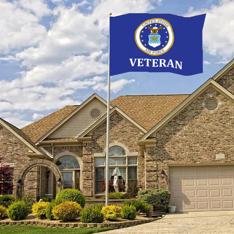 Sirrail Air Force emblem flag in wind shows dramatic outdoor movement.