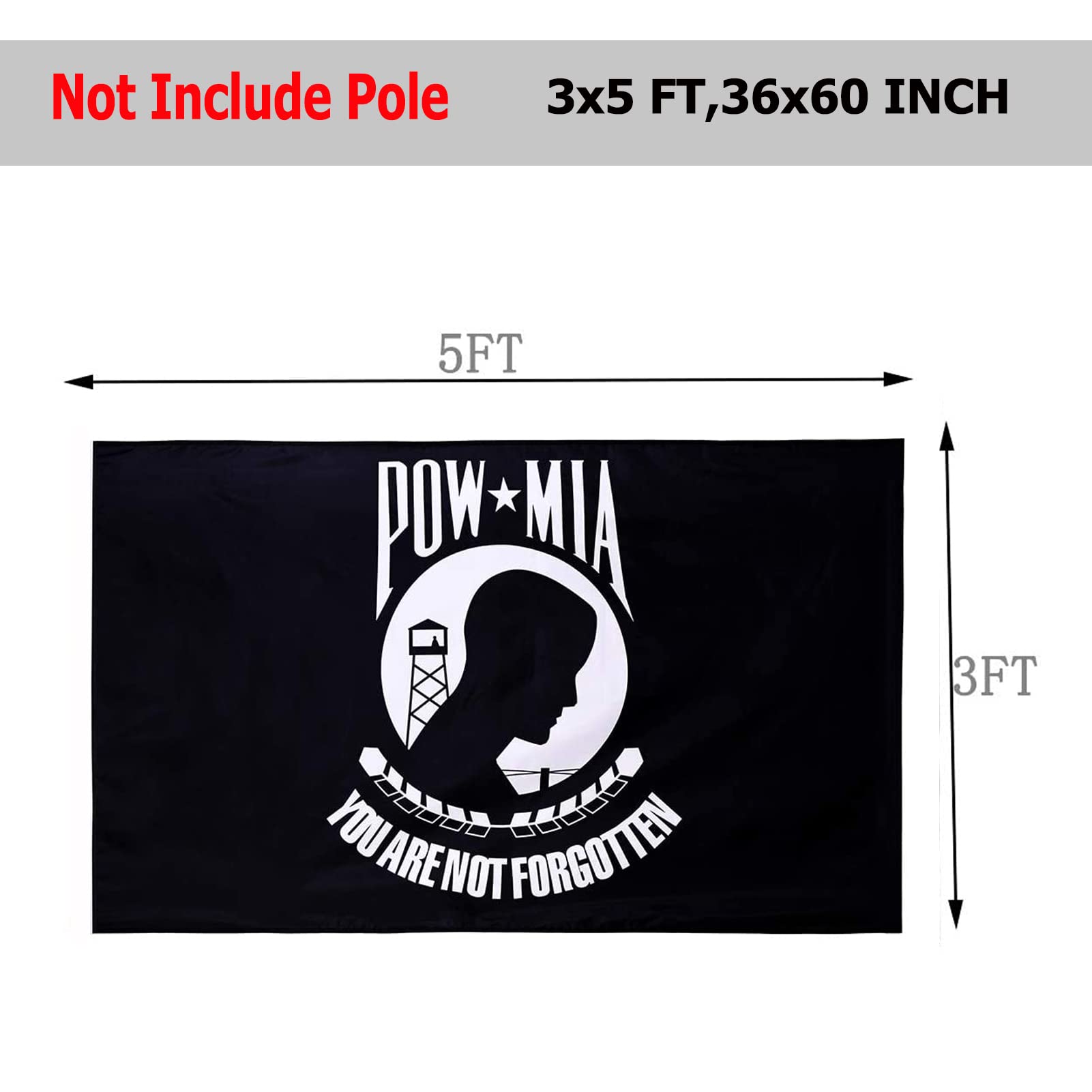 Sirrail Mia Pow Flag features four rows of stitching for added durability in wind.