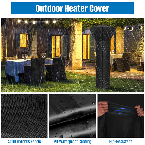SIRUITON UV and snow-resistant cover protecting heater in cold weather