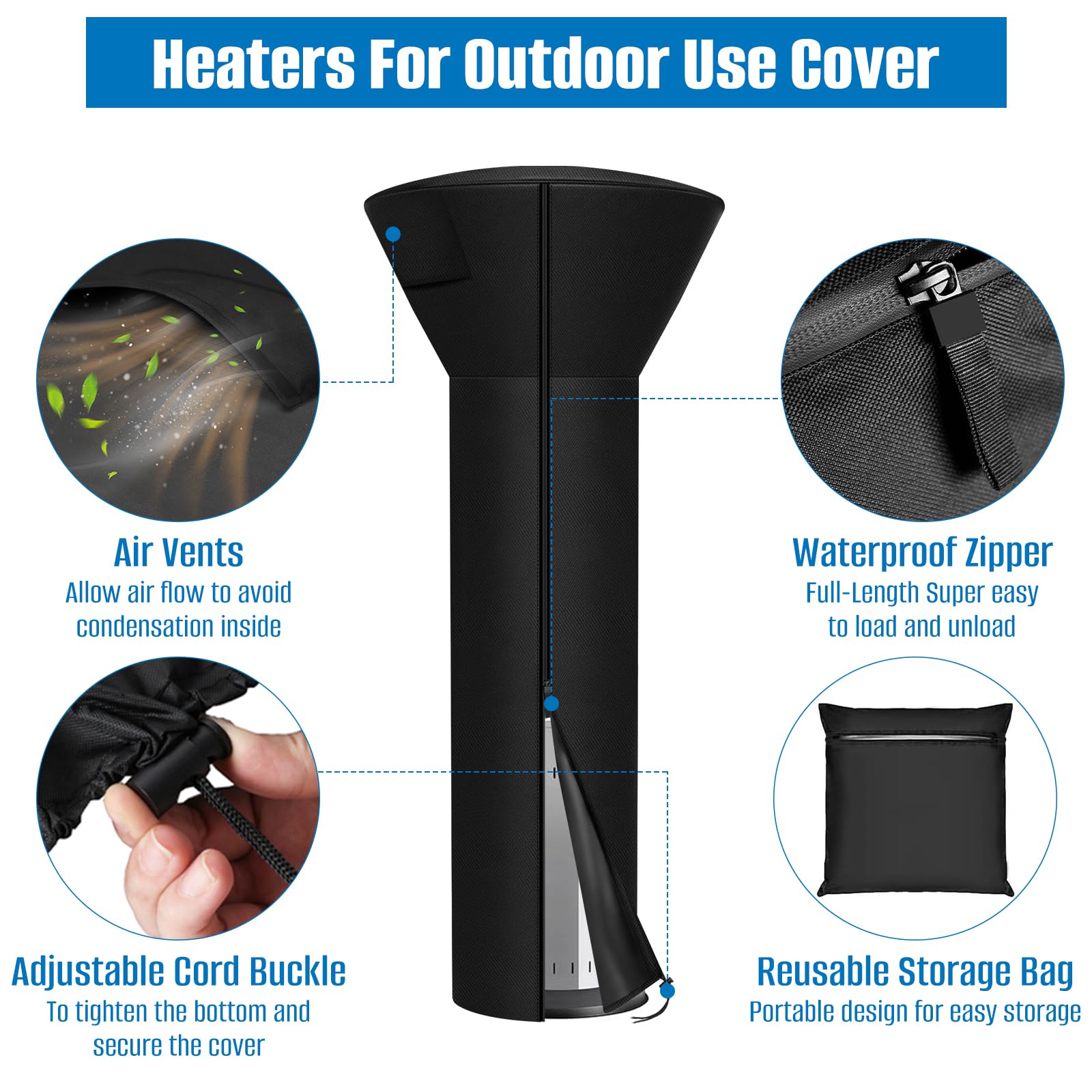 SIRUITON vent design promotes air flow to reduce condensation inside the cover.