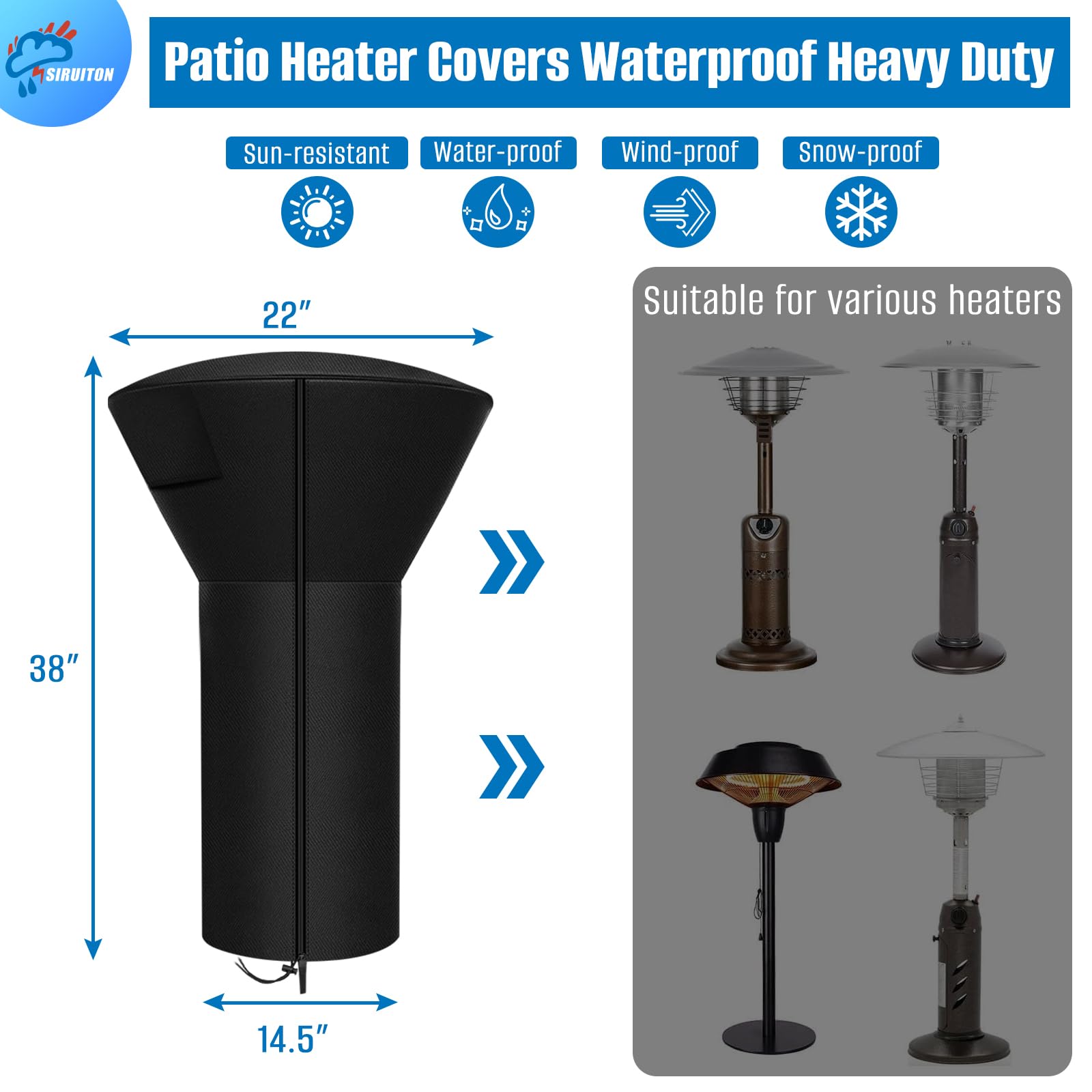 SIRUITON waterproof nano PU coating protects outdoor heaters.